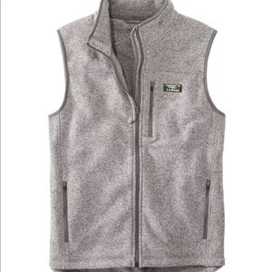 LL Bean Men's Sweater Fleece Vest - Grey Heather L